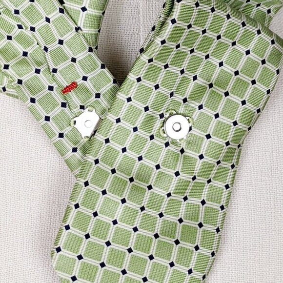 Women's Fern Green Skinny Ascot Tie -  Silk Scarf - Unique Cravat - Picture 2 of 8